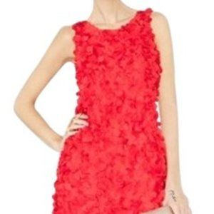 BCBG red hearts shift dress